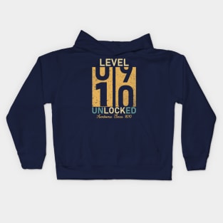 Level 10 Unlocked Awesome Since 2010 10th Birthday Gift Kids Hoodie